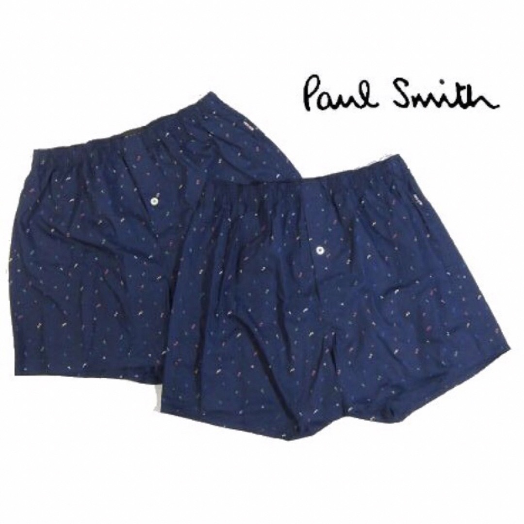 【ポールスミス/Paul Smith】メンズトランクス・M・ネイビー系×2枚