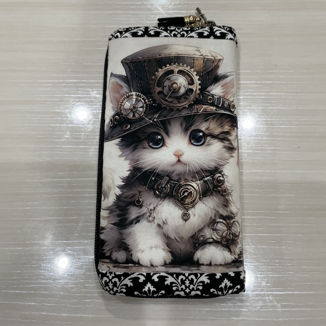 1点のみ‼️スチームパンク❤️猫ちゃん❤️長財布❤️ ハンドメイドのハンドメイド その他(その他)の商品写真