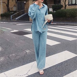 アメリヴィンテージ(Ameri VINTAGE)のAmeri Vintage ZOE JACQUARD KNIT PANTS(カジュアルパンツ)