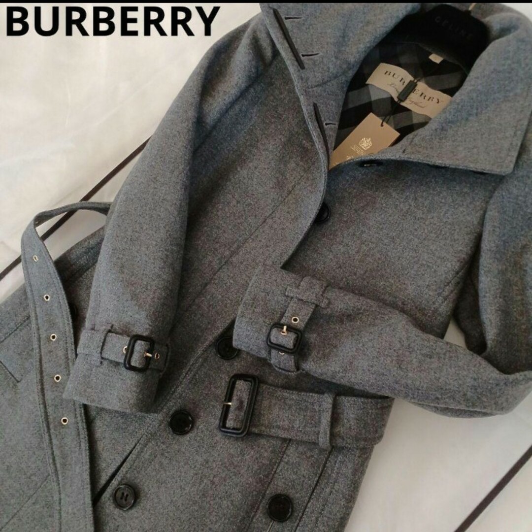 BURBERRY - バーバリー BURBERRY ウールコート ☆グレー☆タグ