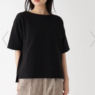 オペークドットクリップ(OPAQUE.CLIP)のOPAQUE.CLIP ボートネックサイドスリットカットソー オペークドットクリ(Tシャツ(半袖/袖なし))