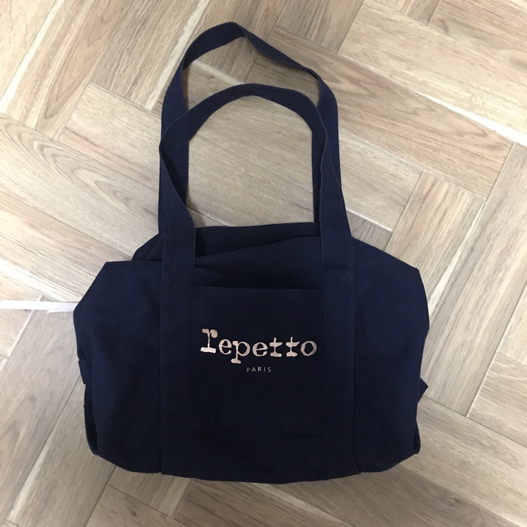 repetto(レペット)のRepetto コットンドラム バッグ ネイビー☆紺 トート レディースのバッグ(ハンドバッグ)の商品写真