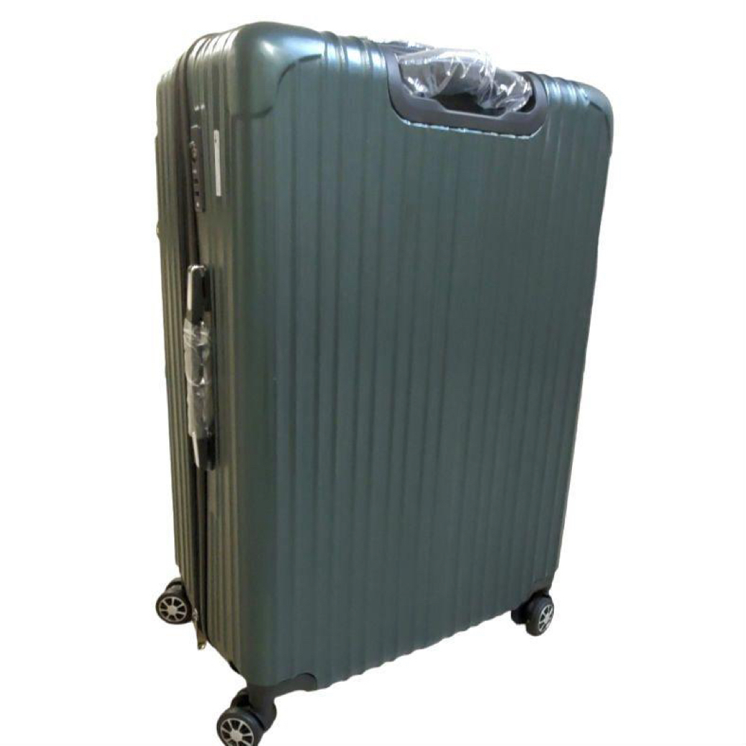 緑 大型 鍵つき スーツケース キャリーバッグ キャリーケース 機内持込