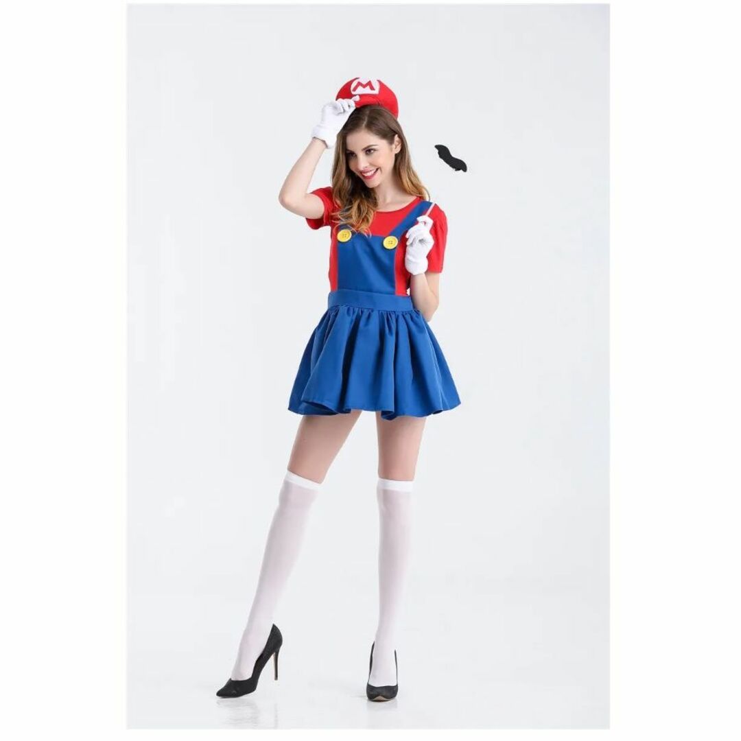 XL マリオ スカート 大人女子 コスプレ ハロウイン 衣装 仮装 コスチューム エンタメ/ホビーのコスプレ(衣装一式)の商品写真