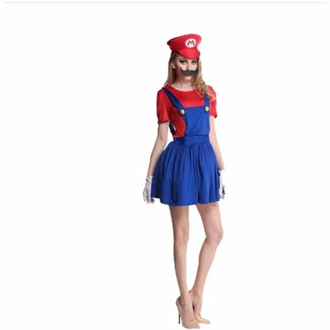 XL マリオ スカート 大人女子 コスプレ ハロウイン 衣装 仮装 コスチューム エンタメ/ホビーのコスプレ(衣装一式)の商品写真