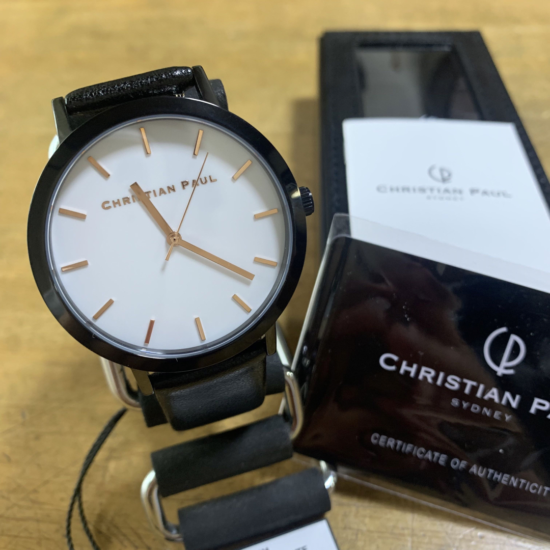 【新品】クリスチャンポール RAW クオーツ 腕時計 RW-04 ブラック