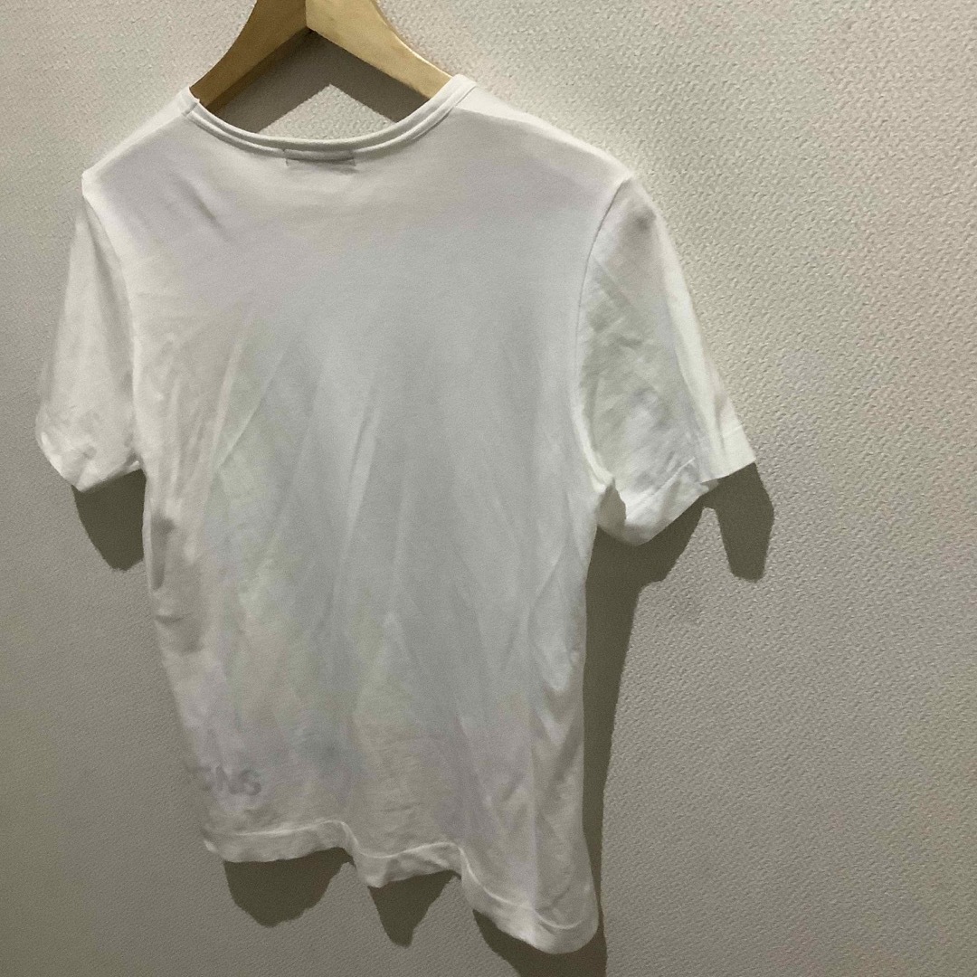 トリコ　コムデギャルソン　白透かしロゴTシャツ　サイズ表記なし　ホワイト　半袖