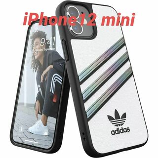 アディダス(adidas)のアディダス iPhone12 ｍini 用TPUケース ホワイトxホロ(iPhoneケース)