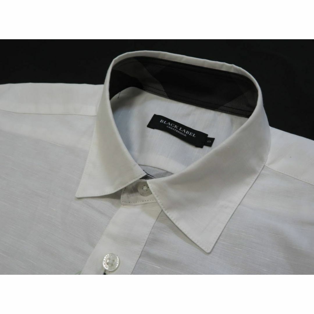 BLACK LABEL CRESTBRIDGE(ブラックレーベルクレストブリッジ)のブラックレーベル クレストブリッジ 　高級半袖無地シャツ　S　白　19,800円 メンズのトップス(シャツ)の商品写真
