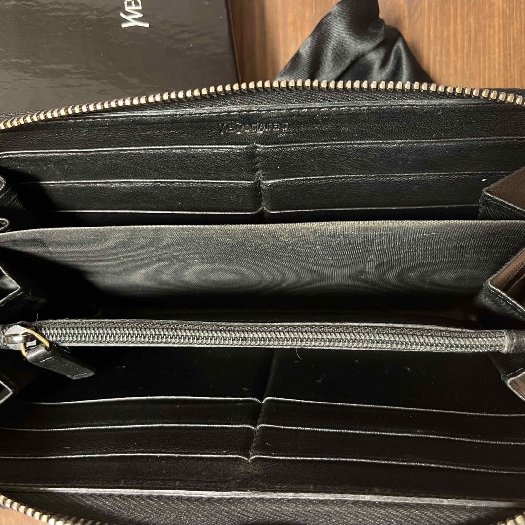 Yves Saint Laurent - イヴ・サンローラン Yメール ファスナー 長財布