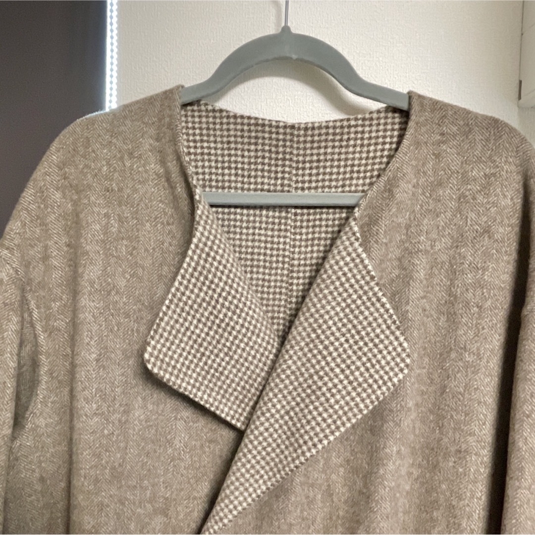 6 (ROKU)(ロク)のREVERSIBLE SEWING NO COLLAR COAT レディースのジャケット/アウター(ロングコート)の商品写真