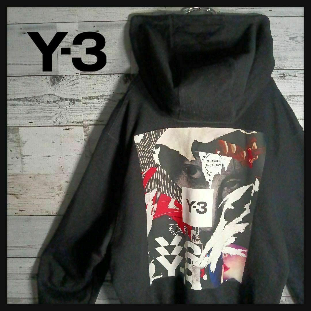 Y-3 - 【希少柄】ワイスリー☆バックプリントロゴ入りパーカー