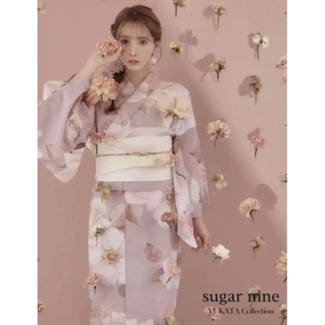 完売】sugar ピンク大人スウィート浴衣 三上悠亜着用 - 浴衣