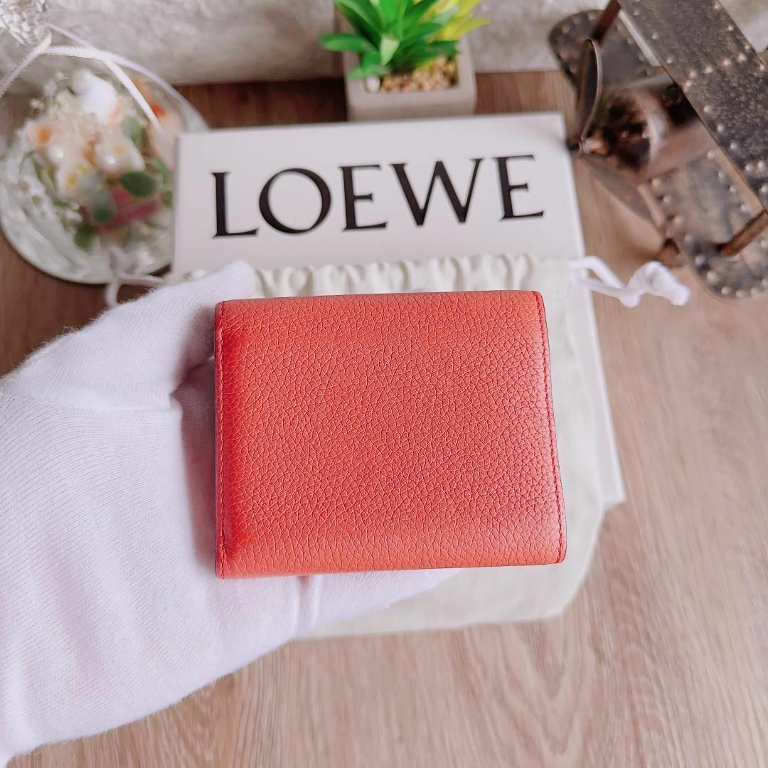 LOEWE - ◇ロエベ◇トライフォールド ウォレット オレンジ×ボルドー ...