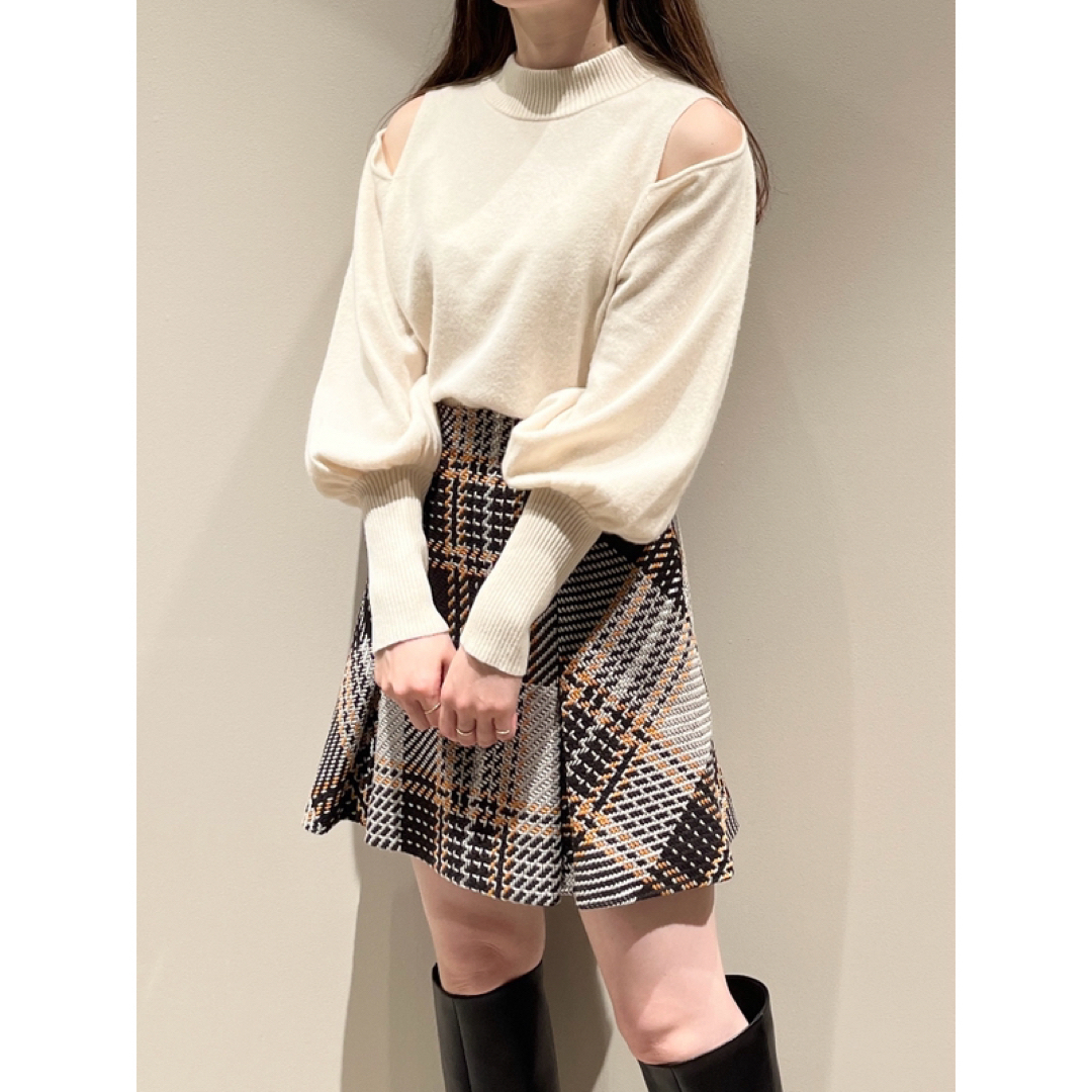 【正規品】snidel ロービングチェックミニスカート GRY size1 M