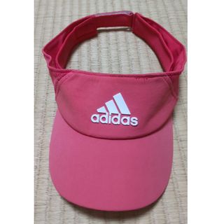 アディダス(adidas)のadidas アディダス　サンバイザー　ピンク(その他)