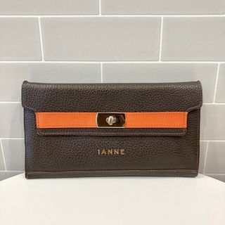 イアンヌ(IANNE)のIANNE イアンヌ ティアラ ダークブラウン×オレンジ ショルダーウォレット(ショルダーバッグ)