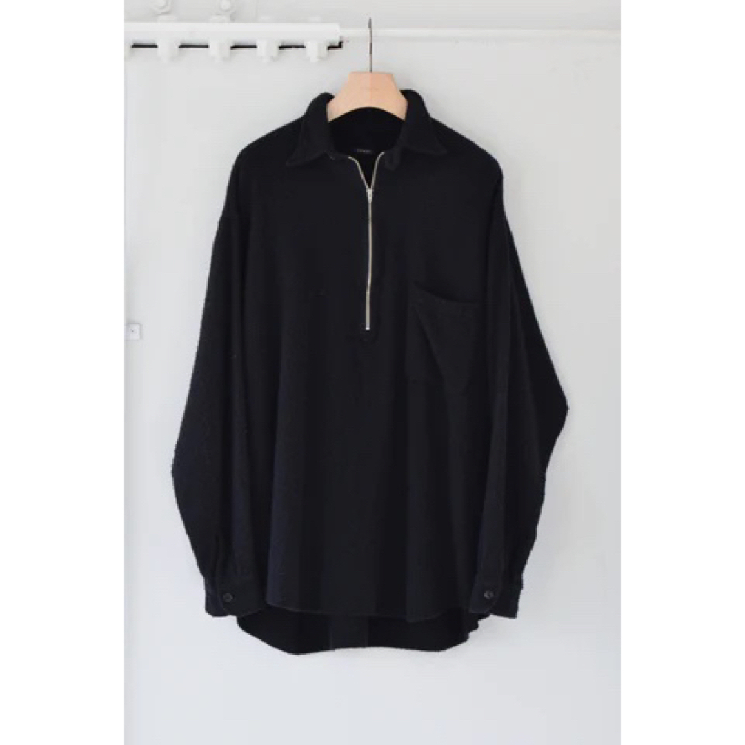 COMOLI - comoli23AW縮絨ウール ハーフジップシャツsize1新品未 COMOLI - comoli23AW縮絨ウール ハーフジップシャツsize1新品未