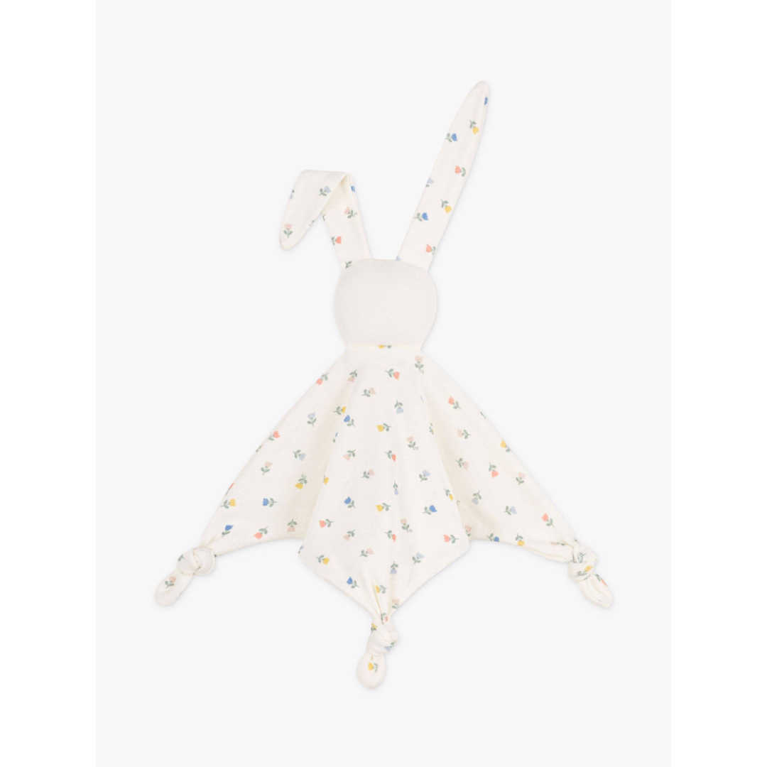 PETIT BATEAU(プチバトー)のプチバトー　プリントうさぎドゥドゥ　フラワー　花柄　ラビット　ラトル　 キッズ/ベビー/マタニティのおもちゃ(がらがら/ラトル)の商品写真