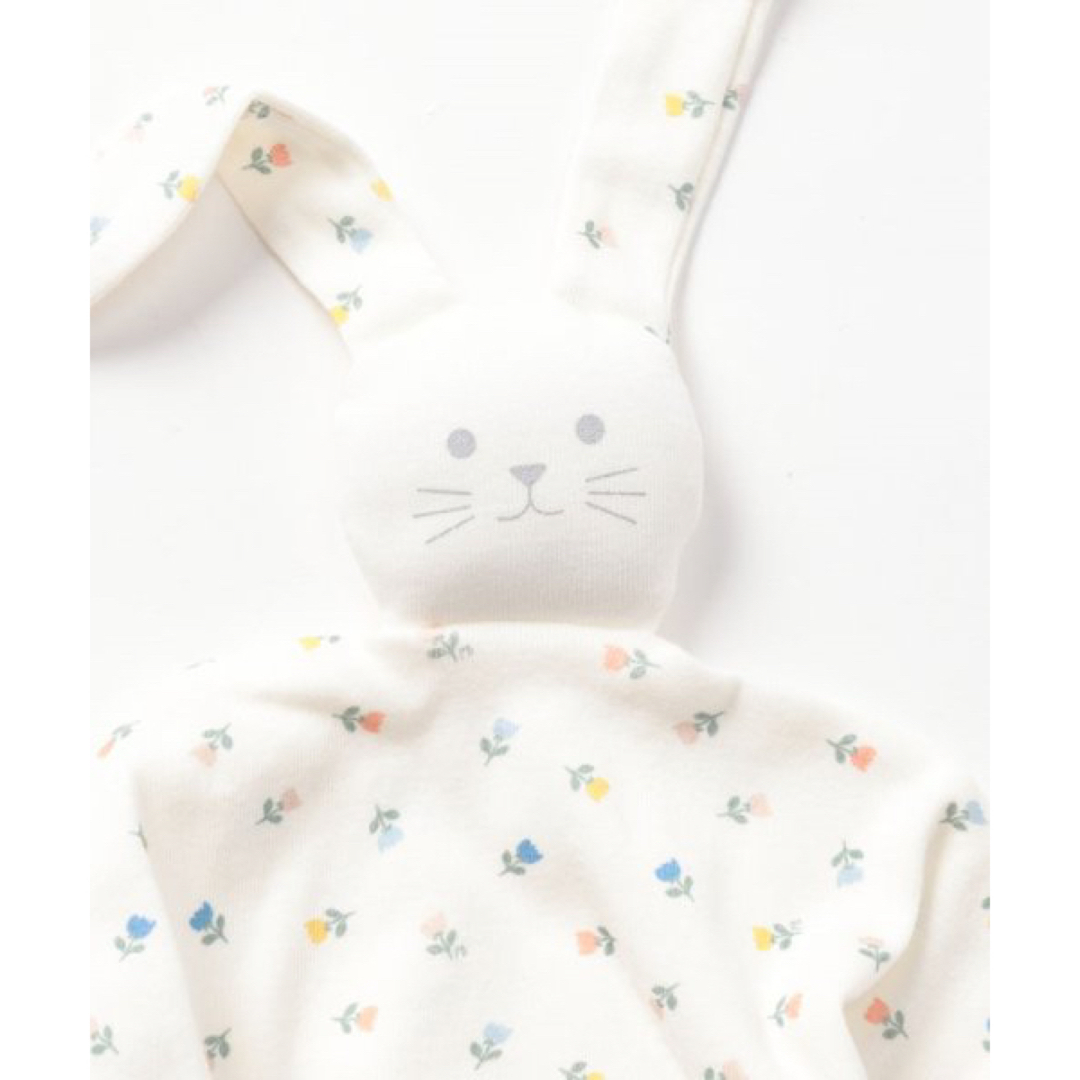 PETIT BATEAU(プチバトー)のプチバトー　プリントうさぎドゥドゥ　フラワー　花柄　ラビット　ラトル　 キッズ/ベビー/マタニティのおもちゃ(がらがら/ラトル)の商品写真