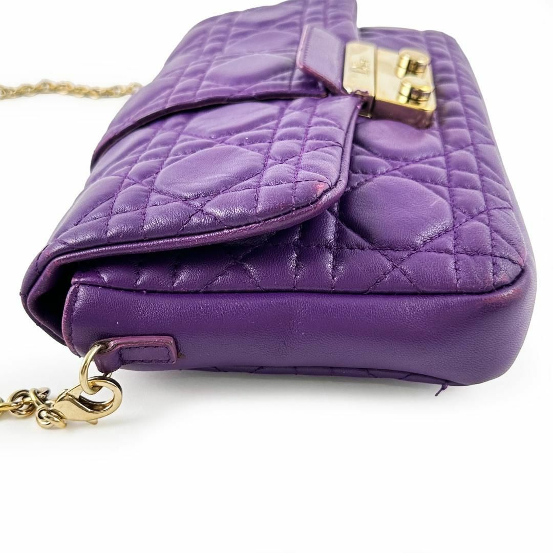 Dior ディオール チェーン ショルダーバッグ ミスディオール カナージュ 紫