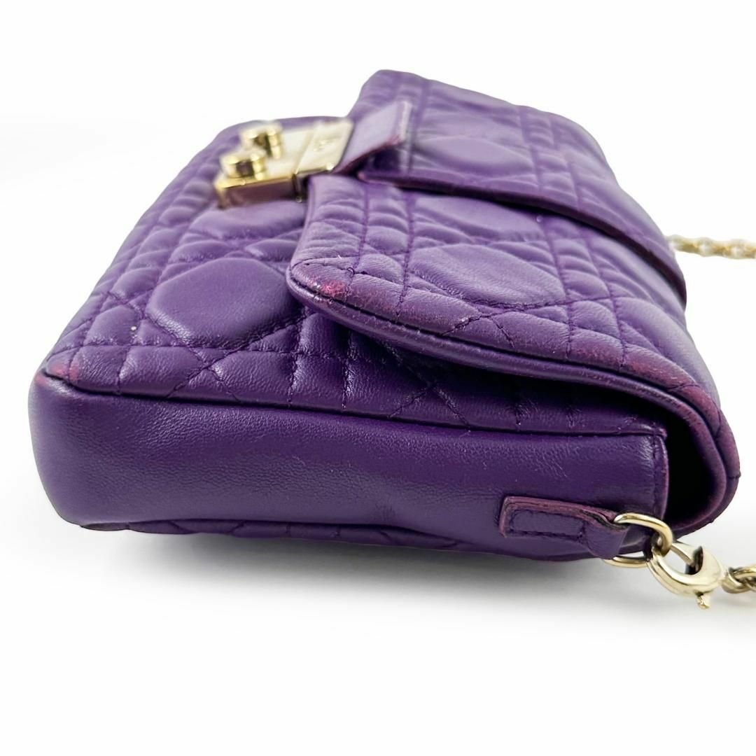 Dior ディオール チェーン ショルダーバッグ ミスディオール カナージュ 紫