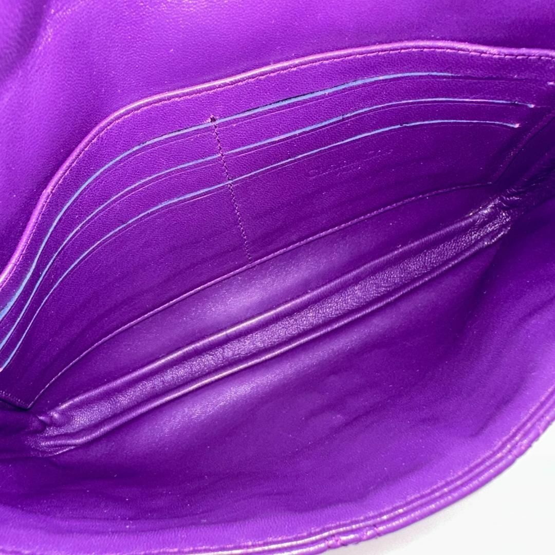Dior ディオール チェーン ショルダーバッグ ミスディオール カナージュ 紫 8