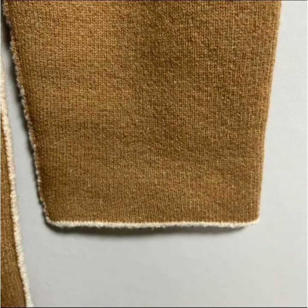 【23区 茶 ロングコート カシミヤ混 ゆるだぼ フェミニン ノーボタン 古着】