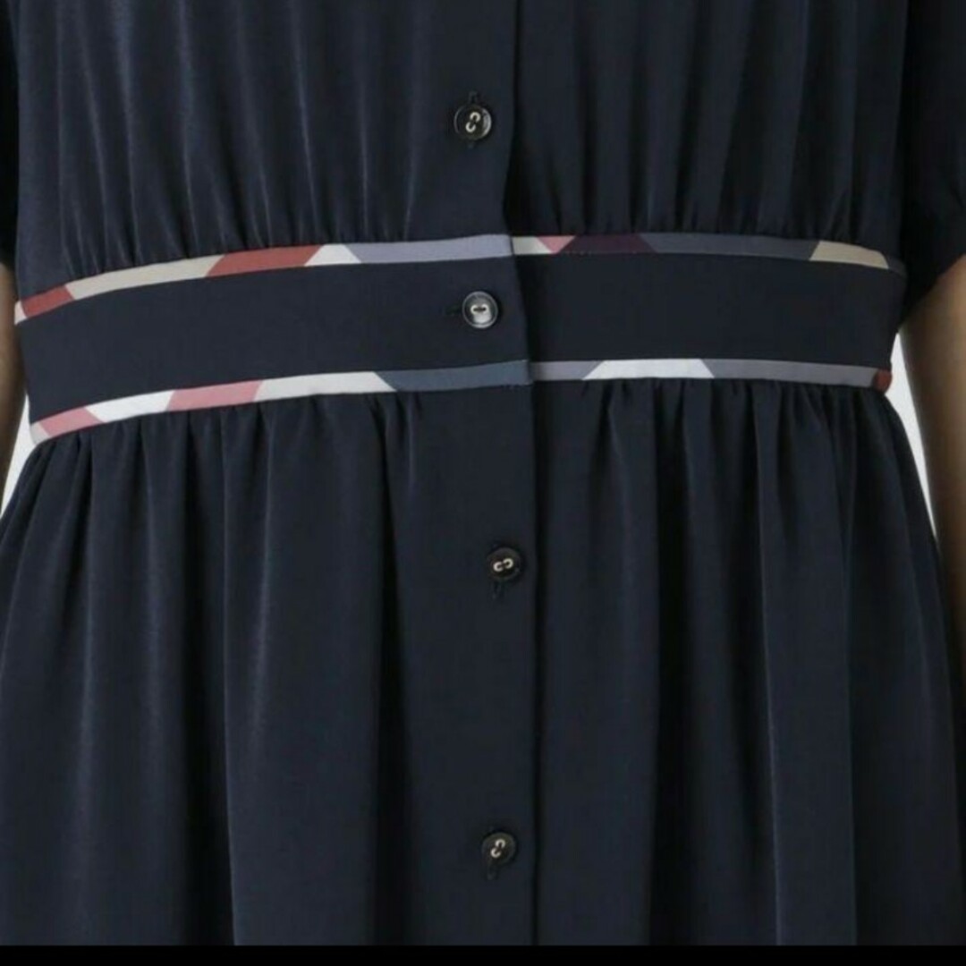 新品】ブルーレーベルクレストブリッジ ワンピース ドレス 紺 38M 224