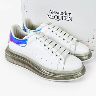 【新品未使用】 ALEXANDER McQUEEN アレキサンダー マックイーン スニーカー 靴 厚底 735769WICYP 【40.5（約25.5cm）/WHITE/BLACK/SILVER】