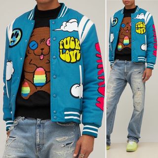 DSQUARED2 - BARROW バロウ ウール マルチ バーシティ ジャケット