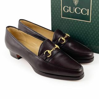 ☆極美品☆グッチ GUCCI ホースビット パンプス ローファー こげ茶 37-