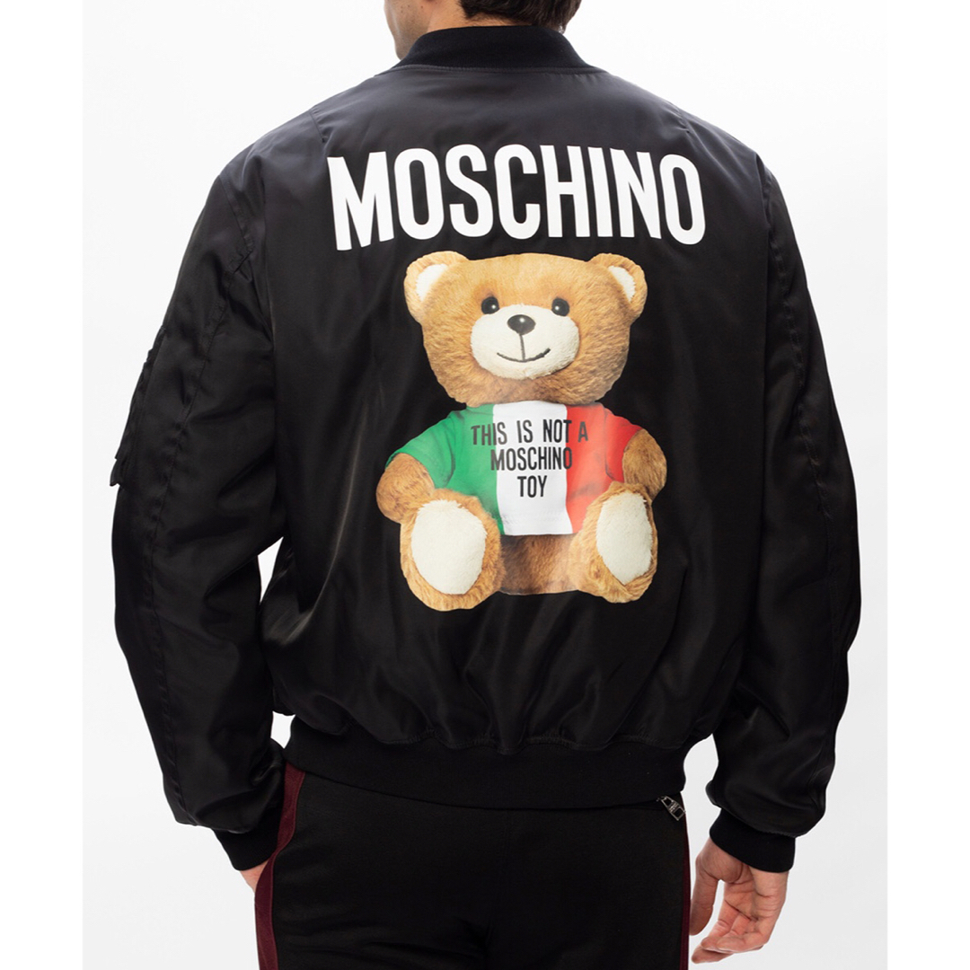 MOSCHINO - MOSCHINO ブラック ボンバージャケット イタリアン