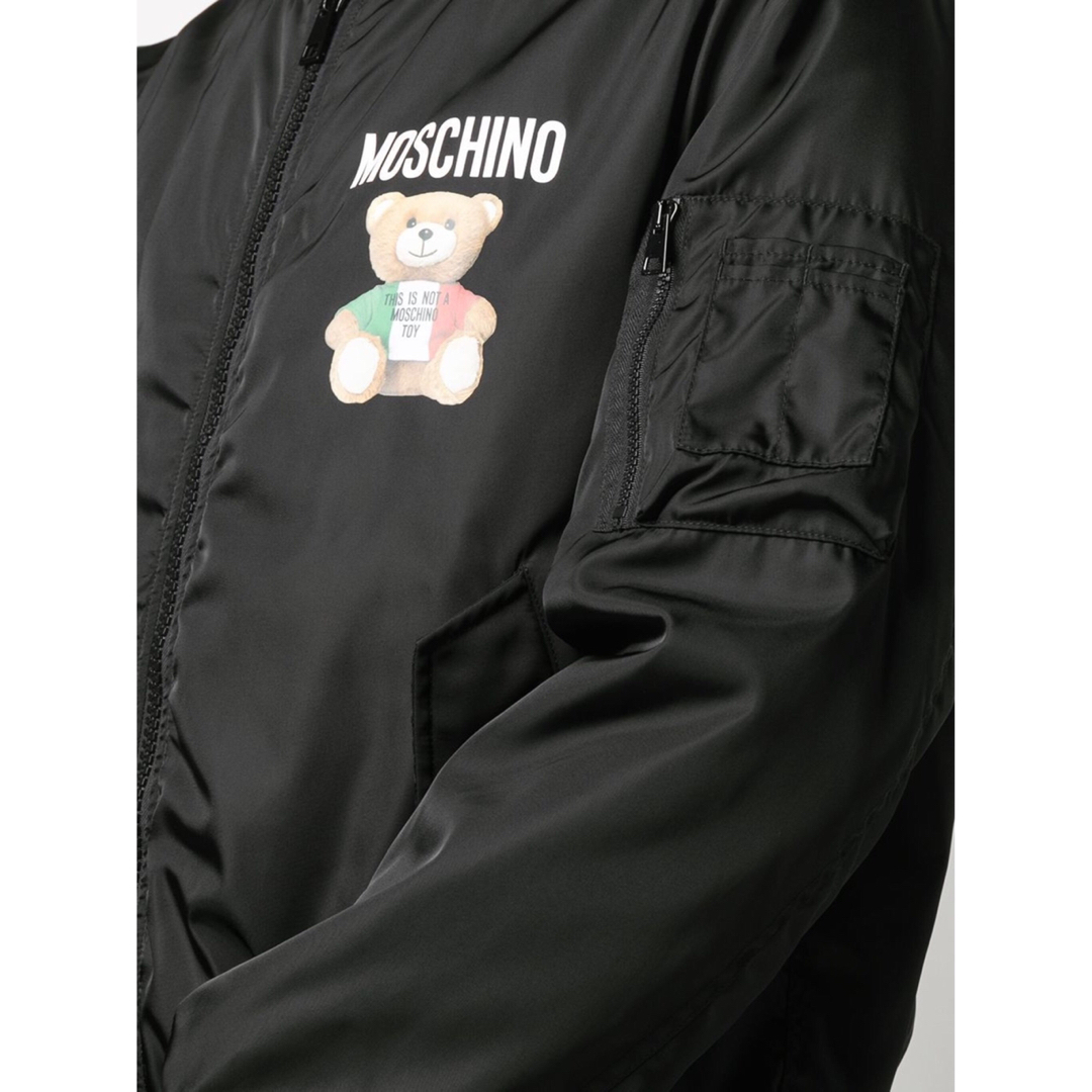 MOSCHINO - MOSCHINO ブラック ボンバージャケット イタリアン