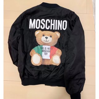 MOSCHINO - MOSCHINO ブラック ボンバージャケット イタリアン