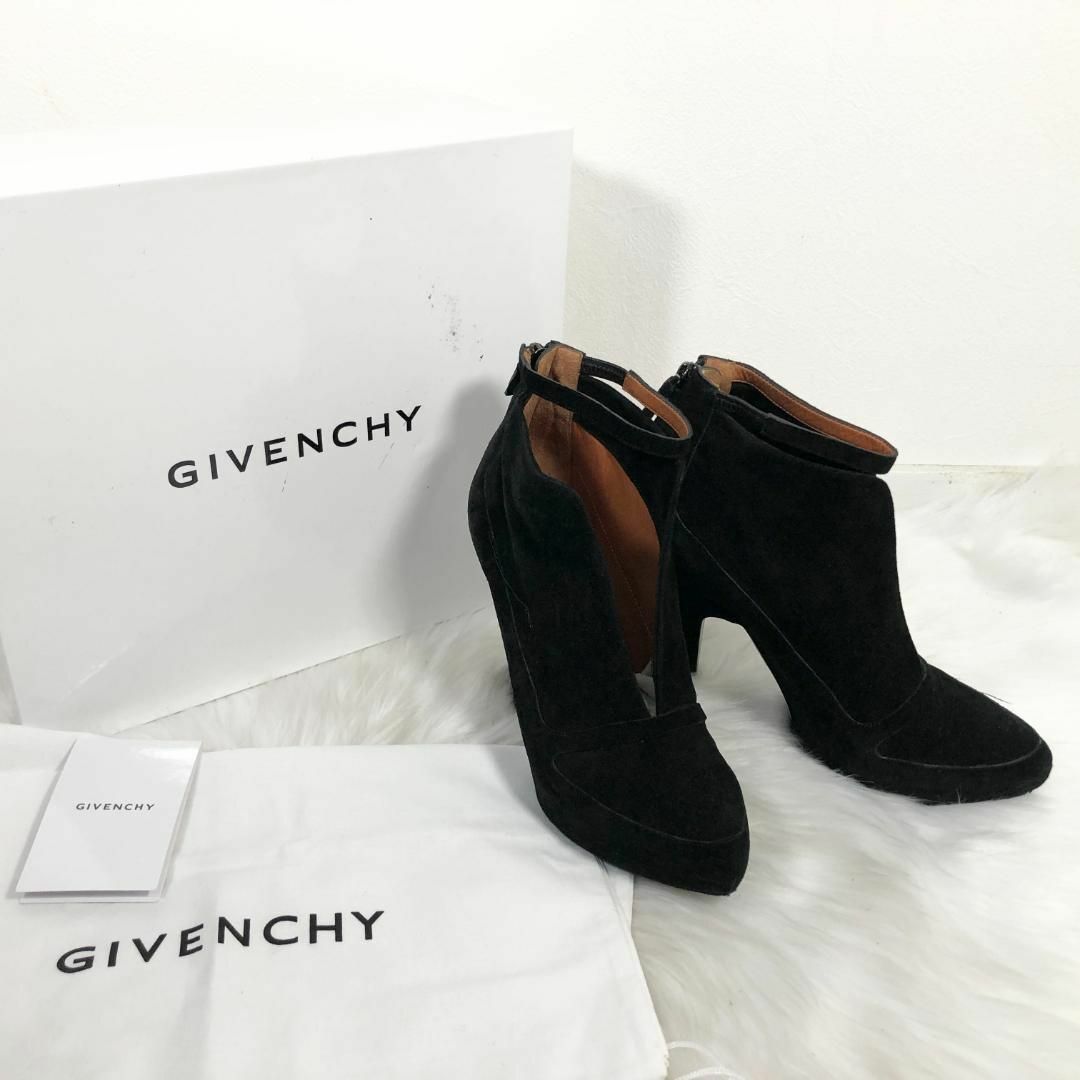 ジバンシー GIVENCHY スエード ブーティー ショートブーツ-