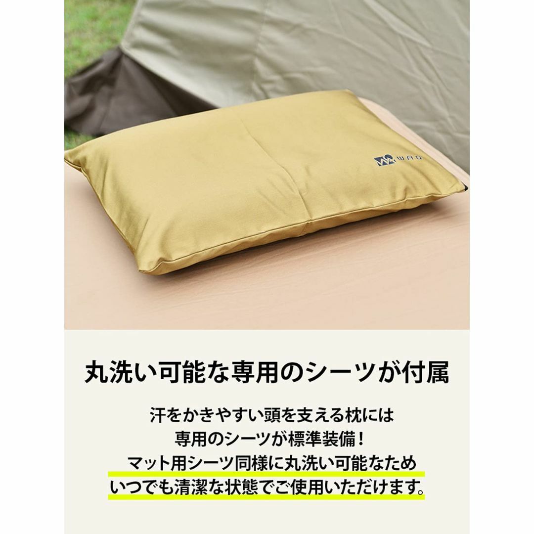 色: ピローセット(オリーブ)】WAQ 2WAY キャンプ コット 静音 軽量の