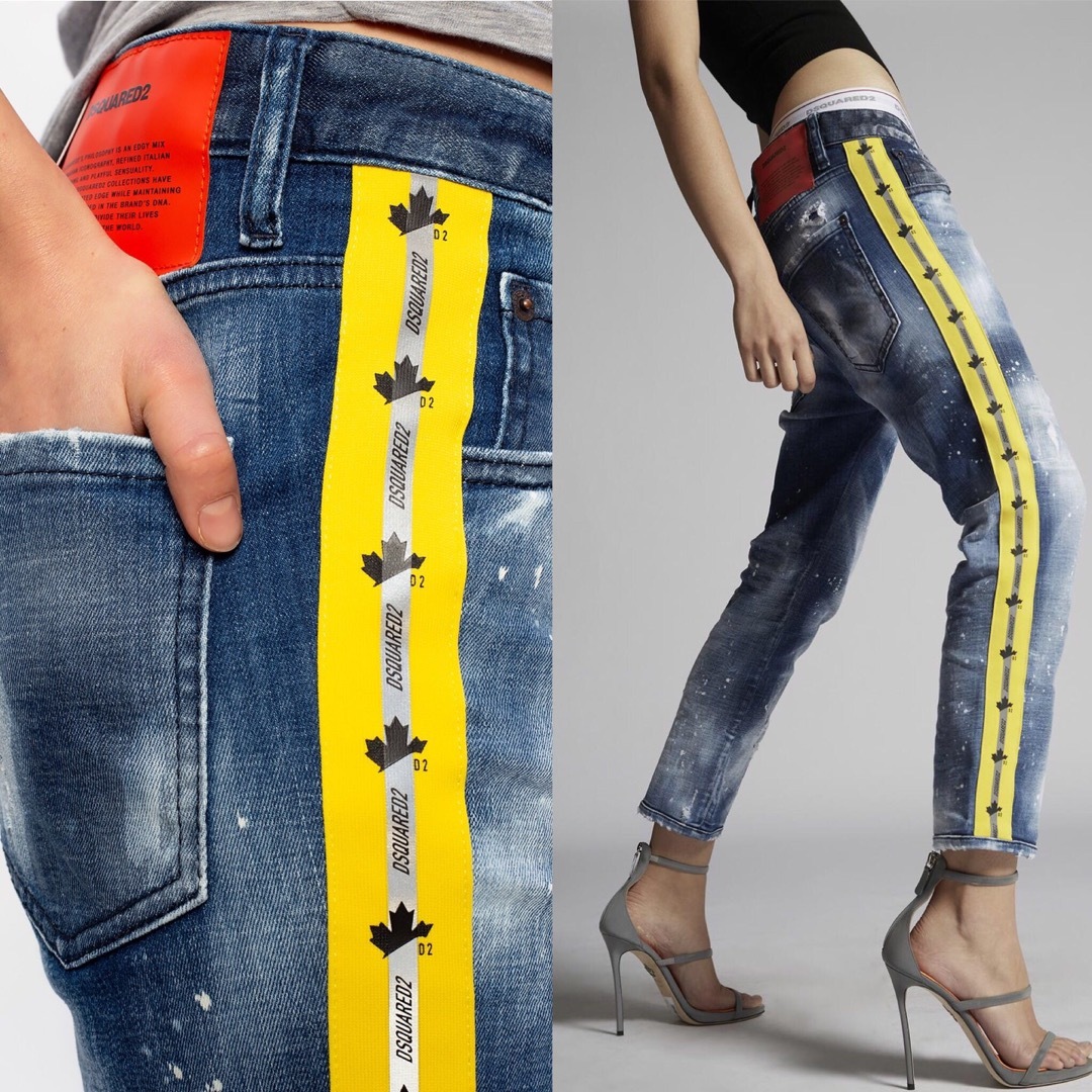 DSQUARED2 - DSQUARED2 クールガール サイドライン ロゴ クロップド