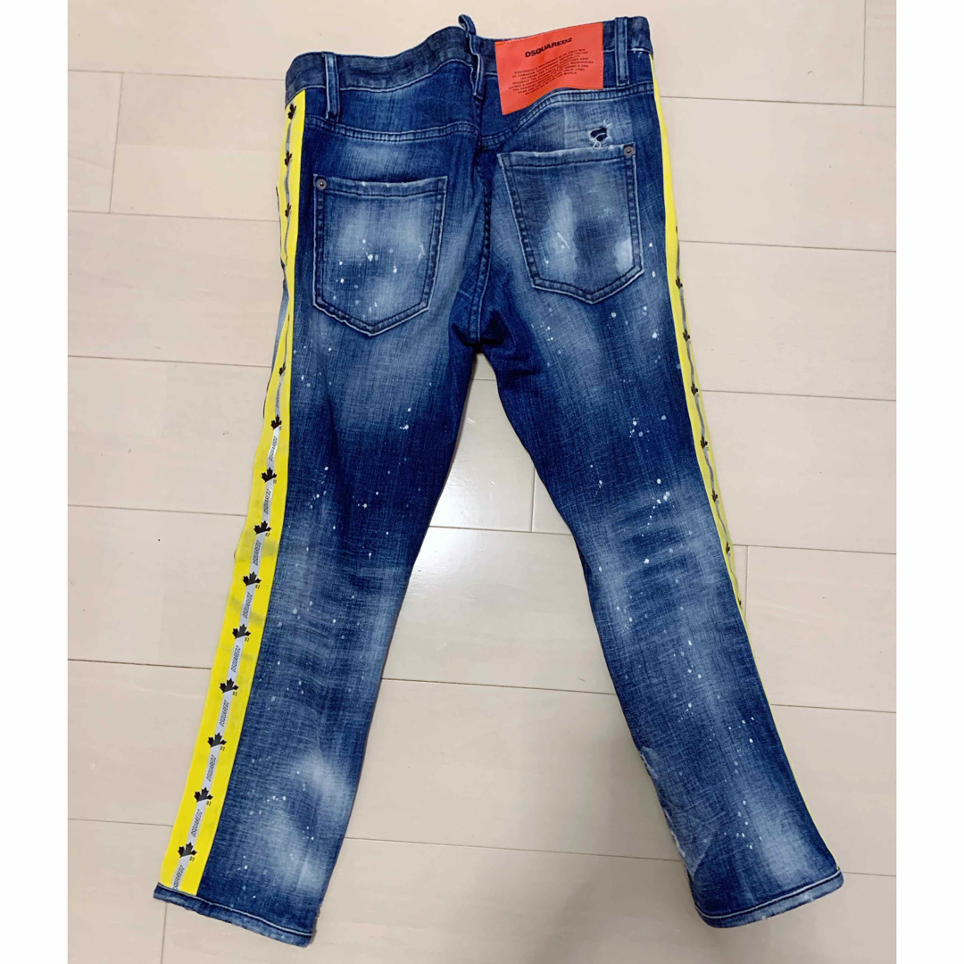 DSQUARED2 クールガール サイドライン ロゴ クロップド デニム