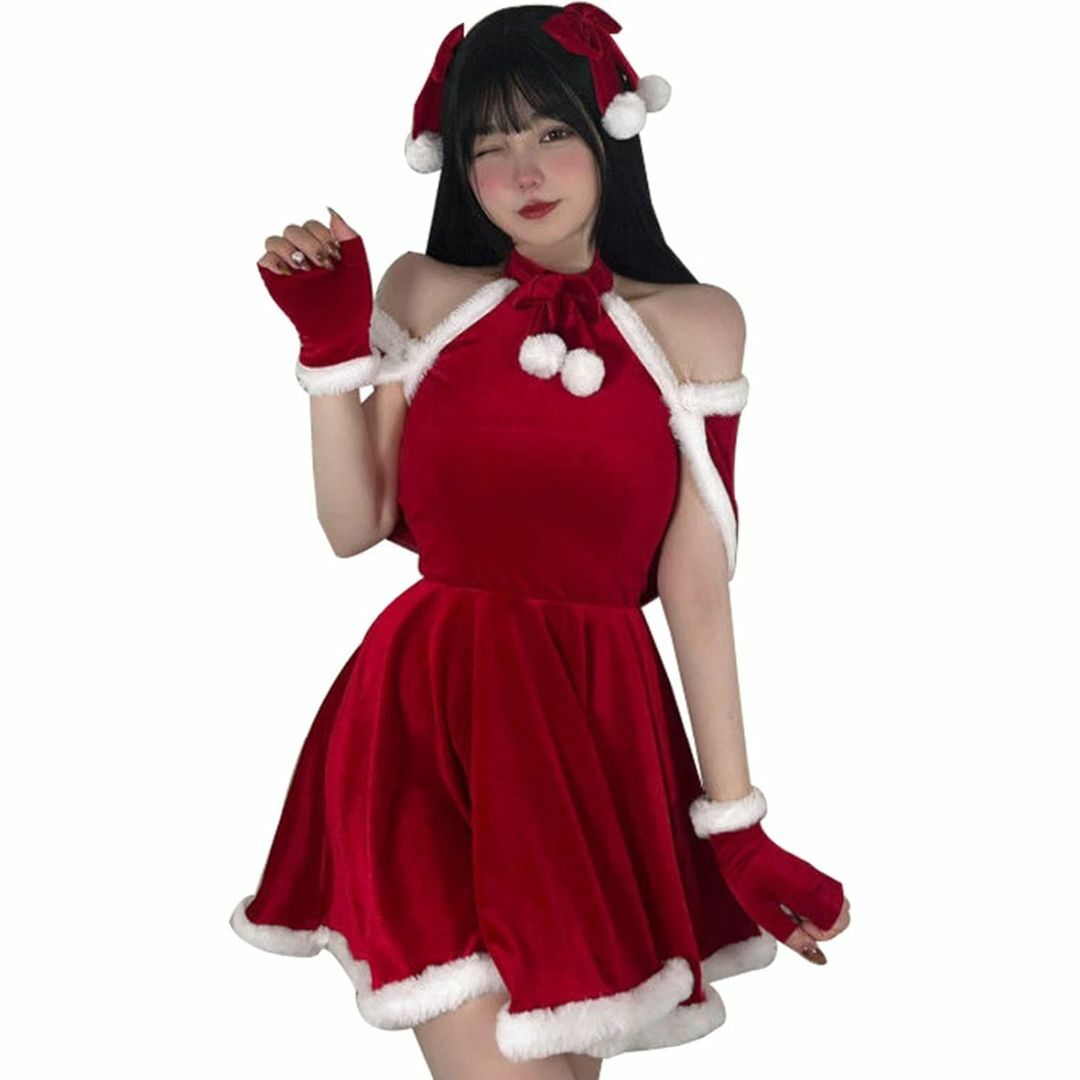 サンタガール♡コスプレ　クリスマス　ハロウィン　仮装　ドレス　衣装 レディースのレディース その他(セット/コーデ)の商品写真