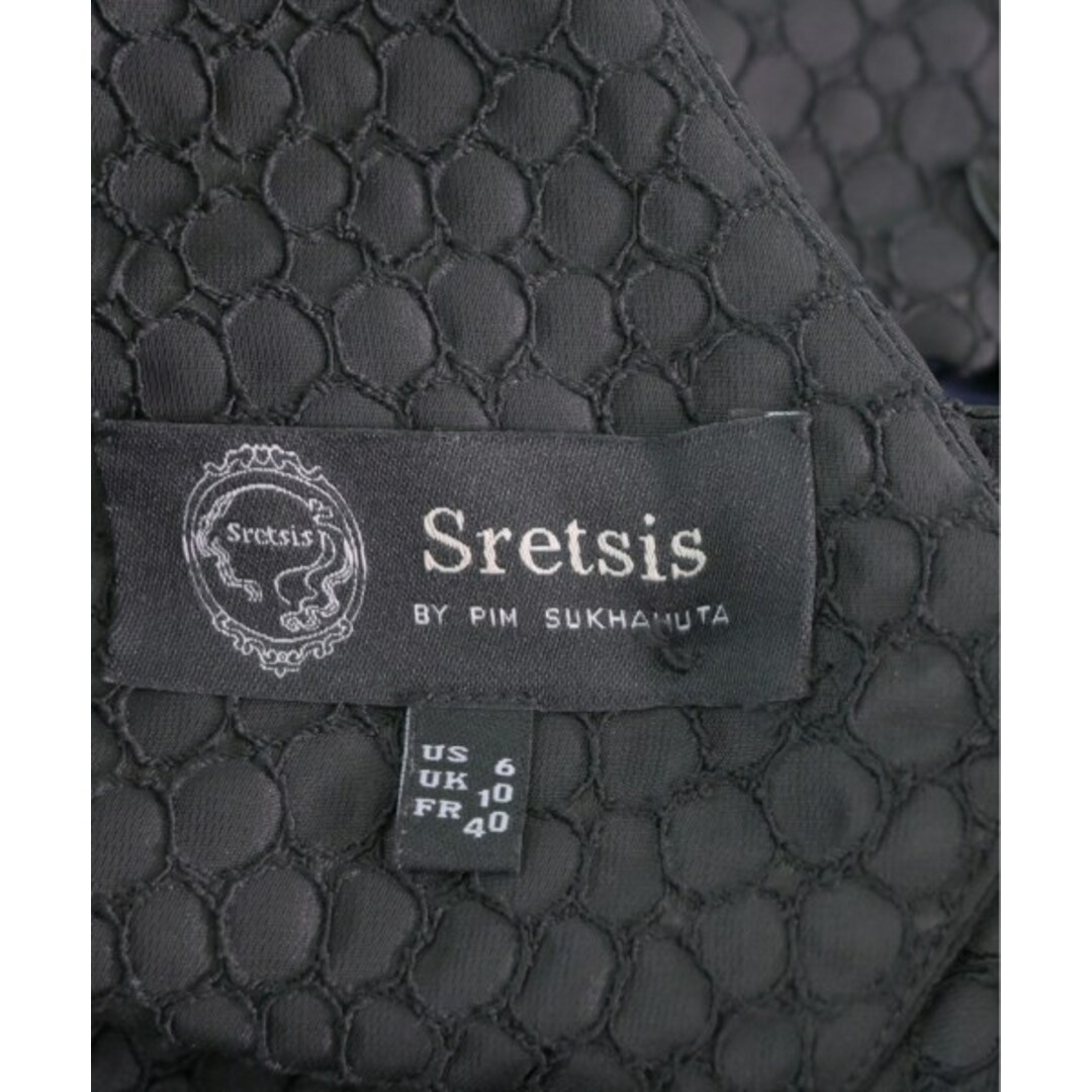 Sretsis(スレトシス)のSretsis スレトシス ワンピース 6(M位) 黒(総柄) 【古着】【中古】 レディースのワンピース(ひざ丈ワンピース)の商品写真