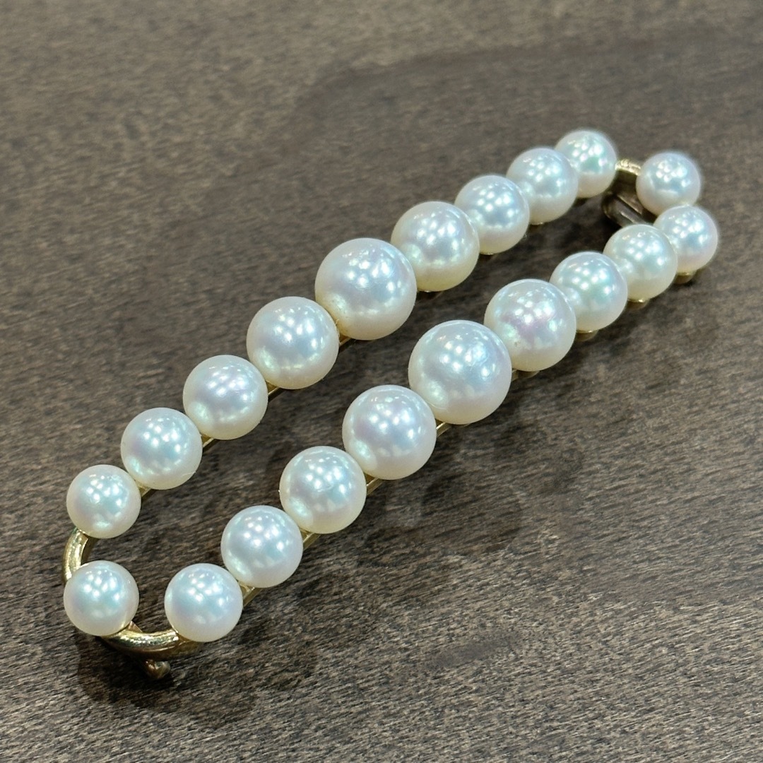 MIKIMOTO K14パール5.1〜7.3㎜帯留め