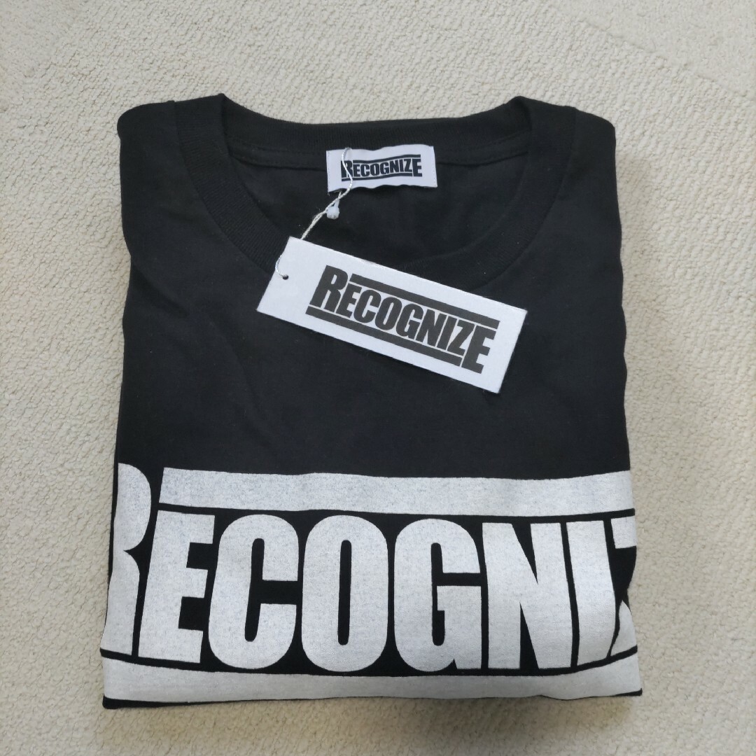 新品 RECOGNIZE ロゴ ロンT 長袖Tシャツ 黒 メンズのトップス(Tシャツ/カットソー(七分/長袖))の商品写真