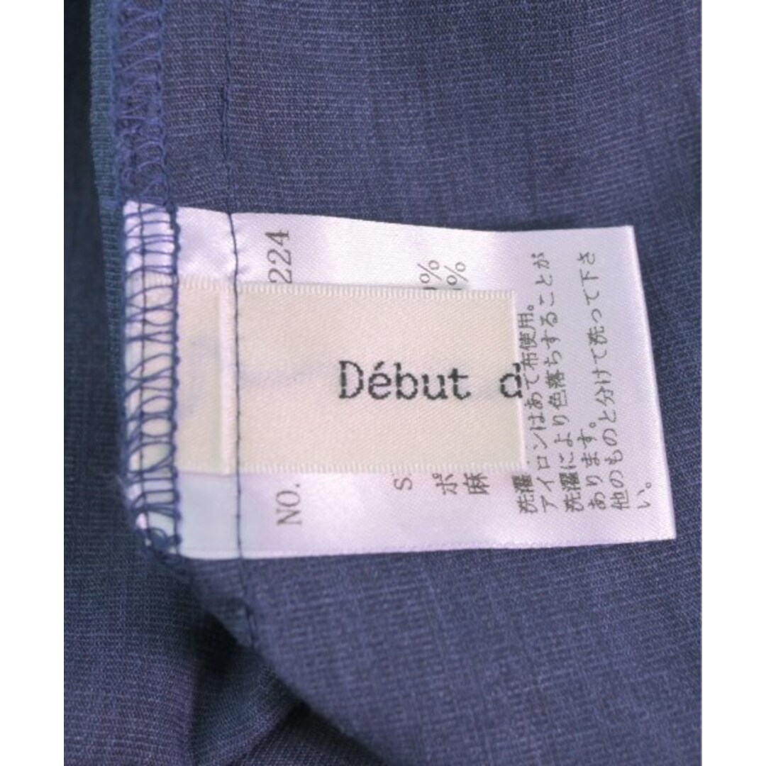 Debut de Fiore(デビュードフィオレ)のDebut de Fiore カジュアルシャツ 38(M位) 紺 【古着】【中古】 レディースのトップス(シャツ/ブラウス(長袖/七分))の商品写真