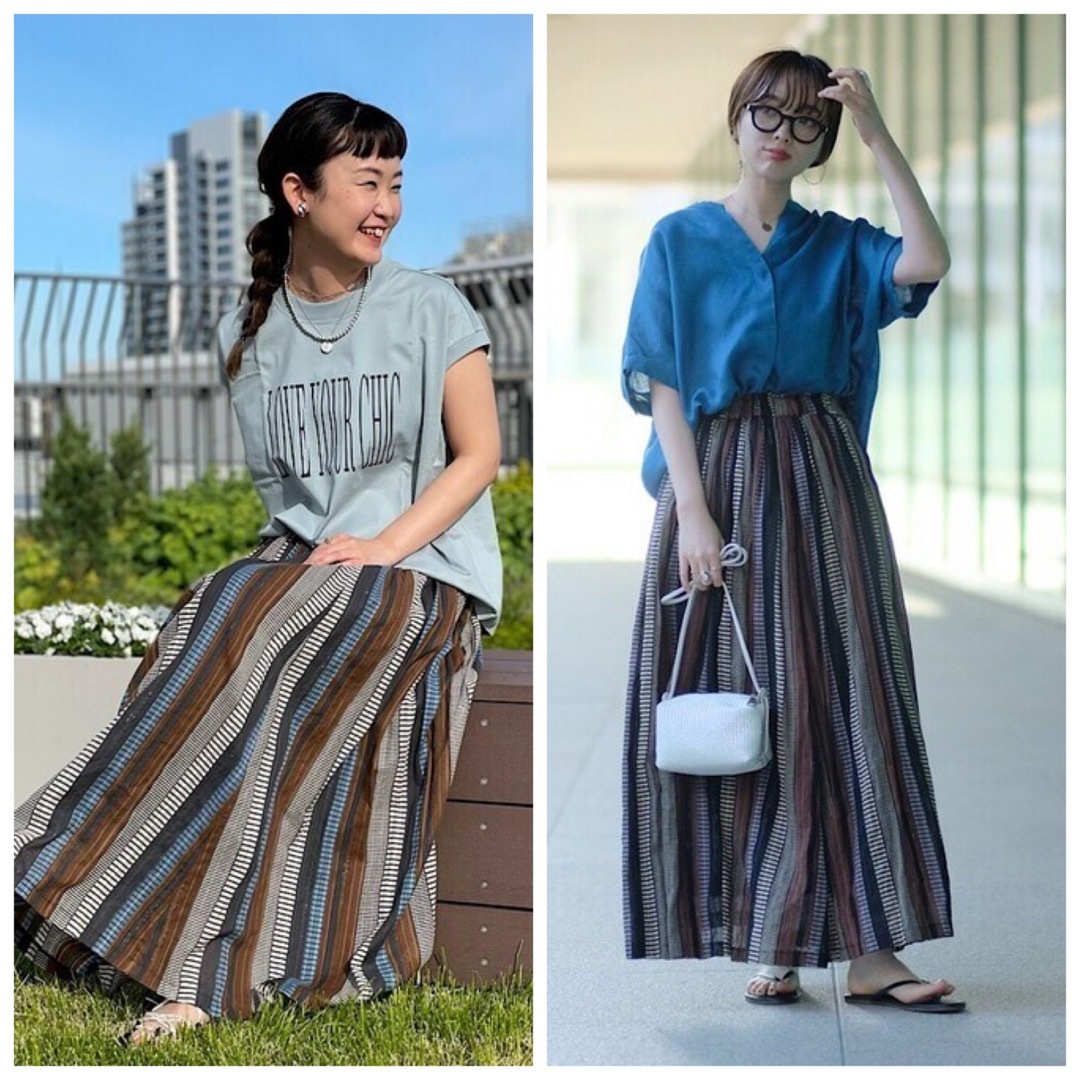 SHIPS(シップス)の新品 SHIPS UHURU バリエーション スカート 定価14190円34XS レディースのスカート(ロングスカート)の商品写真