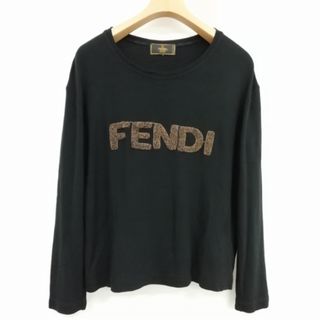 フェンディ #46 L ロゴ 秋冬 ストレッチ 長袖 Tシャツ ロンT