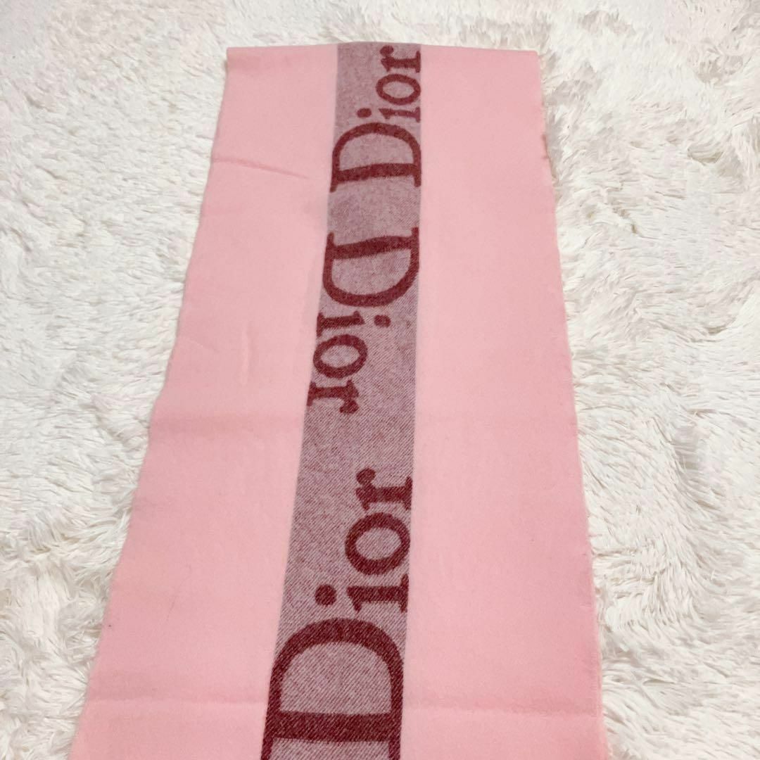 美品】クリスチャン ディオール dior マフラー ウール ピンク 736