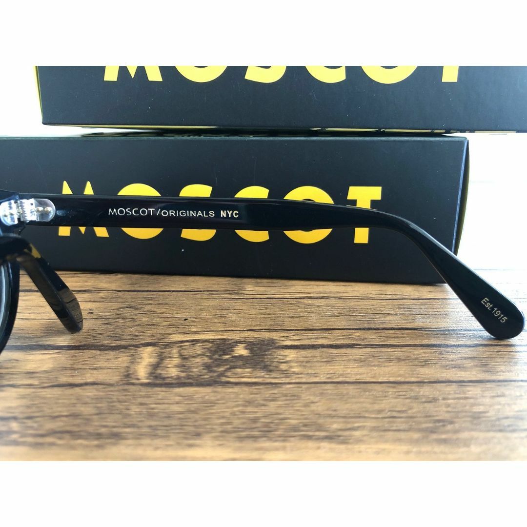 MOSCOT LEMTOSH 46 BLACK 度なしクリア・カラー付き