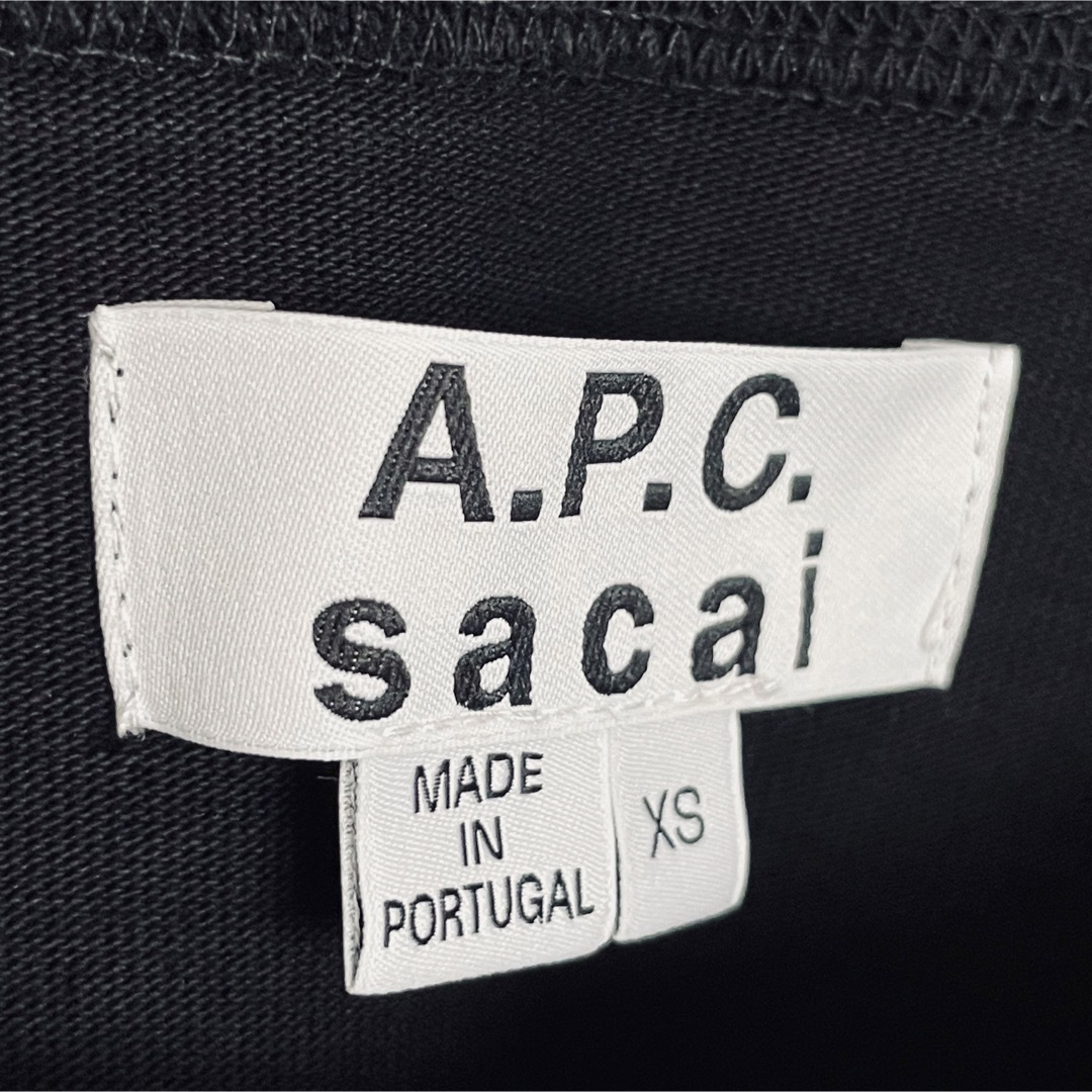 【希少・極美品】A.P.C.×sacai Tシャツ M26978 黒 XSサイズ