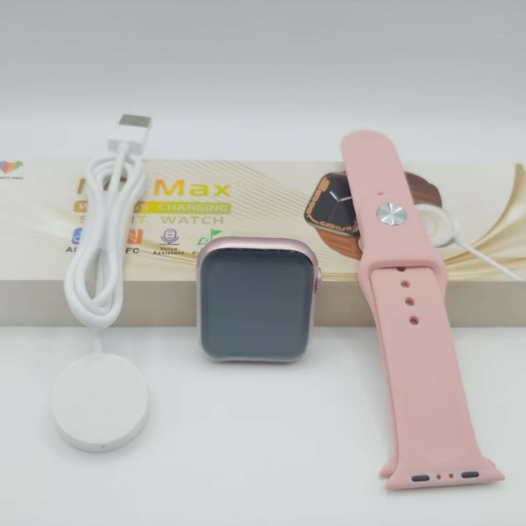 ☆数量限定☆【体温・着信】スマートウォッチ(ピンク)M7max 日本語対応